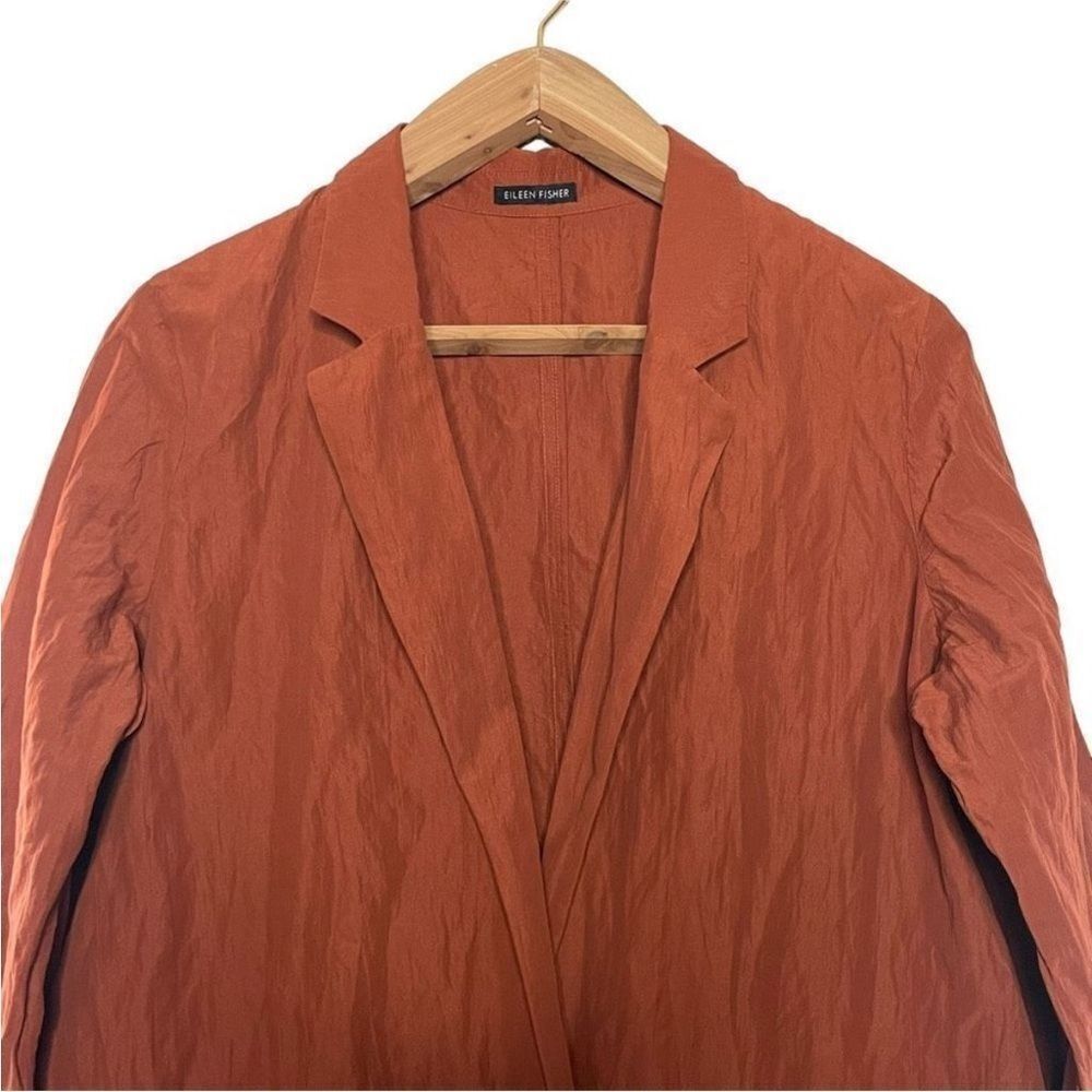 Eileen Fisher Rumpled Organic Cotton Blend Jacket Medium - Picture 3 of 6